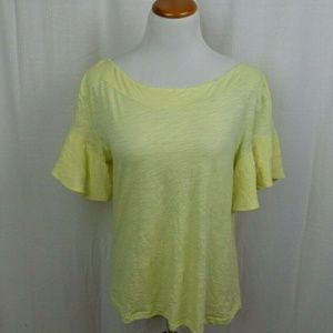Anthropologie Deletta Flutter Sleeve Sunny Tee
